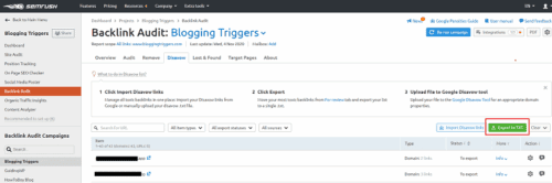 Disavow backlinks SEMrush