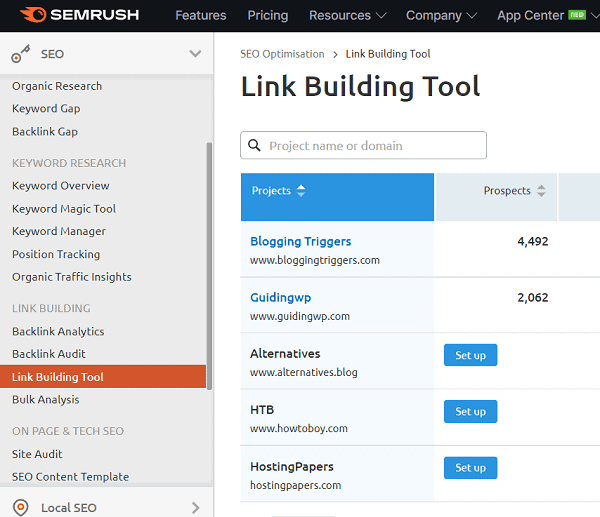link building semrush 1