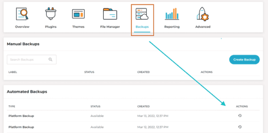 Rocket.net Hosting Review - Why It's Your Best Bet? 2 rocket.net-backups