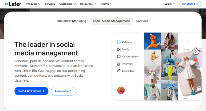 Later social media management