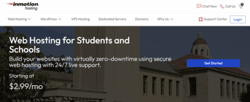 Inmotion student hosting