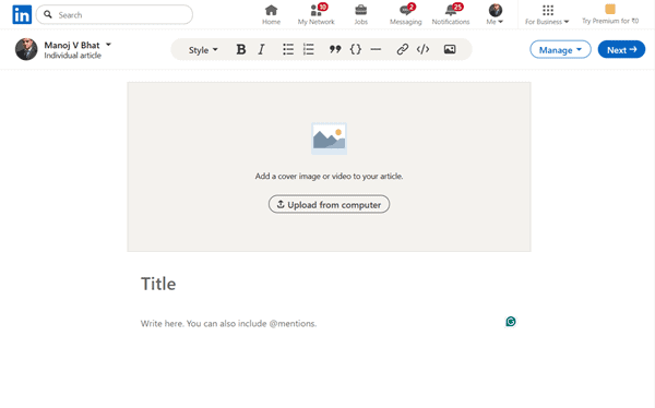 LinkedIn articles LinkedIn articles
