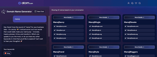 atom domain name generator atom domain name generator