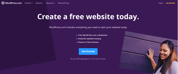 WordPress free website