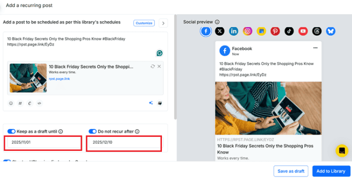 recurpost content library recurpost content library