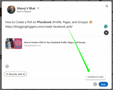 Free LinkedIn scheduling Free LinkedIn scheduling