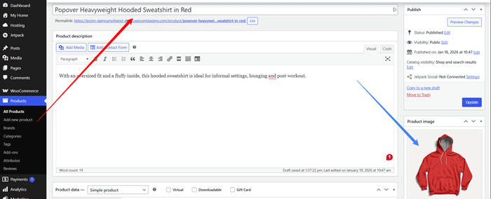 Woocommerce products