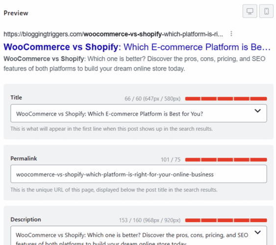 rank math on page seo